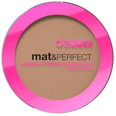 Debby By Deborah Mat & Perfect Compact Powder Foundation Mat Finish 04 Fondotinta Compatto In Polvere Waterproof