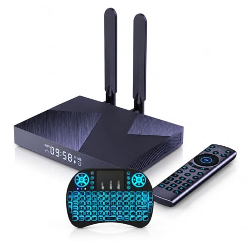 Android 12 TV Box H96 MAX+, Rockchip RK3588 Octa-Core, 8GB RAM 64GB ROM, WiFi 6 y Bluetooth 5.0, 8K/4K Ultra HD Streaming, USB 3.0, reproductor multimedia inteligente