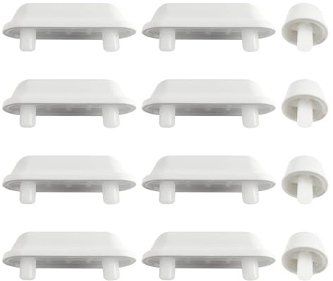 Toilet Seat Buffers, Toilet Seat Cushioning Pads, Toilet Seat Buffers White Push in, Toilet Seat Anti Slip Fittings, Anti-Noise Replacement Cushioning Pads