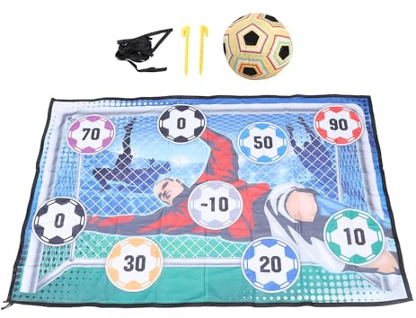 OKOVO Set di tappetini da gioco per palloni da calcio, per interni ed esterni, gioco di lancio del bersaglio, gioco di lancio della porta da calcio con pallone da calcio per (Tipo A)