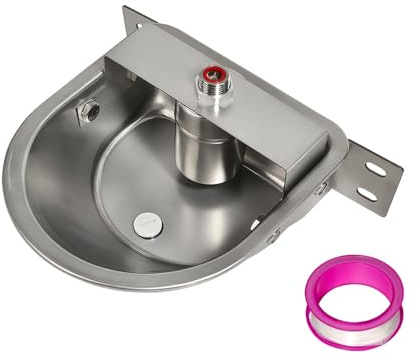 PANGBOER Ciotola automatica per abbeveratoio per cavalli, tazze per acqua di mucca, distributore di bestiame per maialini bestiame asino ciotola automatica