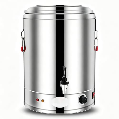 Dispensador de caldera de agua caliente, urna de catering de acero inoxidable, 40-70 L con control de temperatura de 30-110 °C para uso comercial, oficina y eventos de fiesta