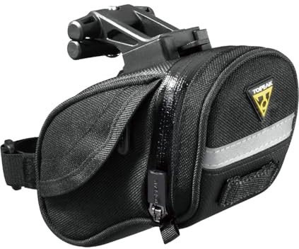 Topeak Sadelväska med Fixer F25 Aero Wedge Pack DX, svart, 16 x 8,5 x 8,5 cm, 0,45 l