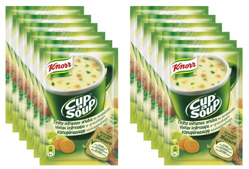 Knorr Lecker Augenblick Huhn Suppe in einer Tasse mit kleinen Würfel Bred [Packung von 12]