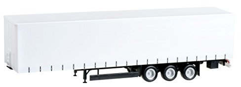 Herpa 076302-002 - Krone Gardinenplanen-Auflieger 3-achs mit U-Schutz Miniatur zum Basteln, Sammeln und als Geschenk
