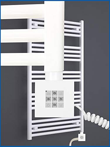 Radiatori scaldasalviette elettrici MORA 578 x 500 mm. Bianco con resistenza KTX2 scaldasalviette elettrico puro 200 watt