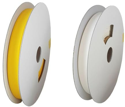 netproshop Bedruckbarer Schrumpfschlauch f. Thermotransferdrucker Auswahl Größe Menge Farbe, Farbe:Gelb, Größe:4.8 mm - 22 Meter