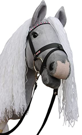Hobbyhorse with bridle A3 I Realistic steckenpferd I Blue Roan BEAUTY