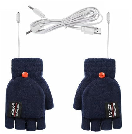 Warme Halbfingerhandschuhe, elektrisch beheizte Riloer-Handschuhe, USB-aufladbarer Handschuh, für Spiele, Outdoor-Aktivitäten im Winter