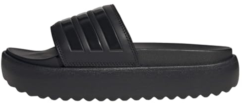 adidas Damen Adilette Platform Slides, Core Black/Core Black/Core Black, 43 EU