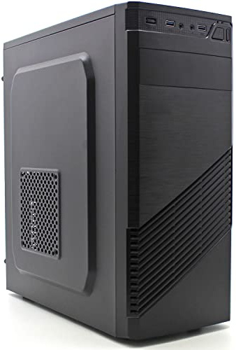 Simpletek - Case Aziendale Cabinet Completo Nero Con Alimentatore 500W | ATX