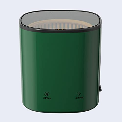 Samnuerly Mini Lavatrice per Scarpe Lavatrice Portatile da Campeggio Completamente Automatica con Luce Blu Comoda Lavatrice da appoggio per la Tua casa, 4,5 l, Verde (Verde)