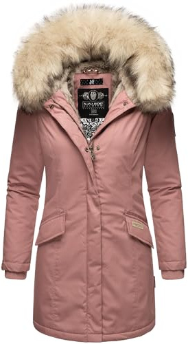 Navahoo Damen Winter Kurzmantel mit Kapuze Cristal XS-XXL