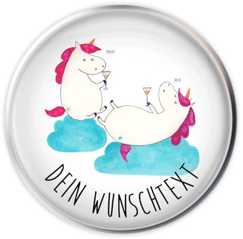 Mr. & Mrs. Panda Stöpsel Waschbecken Einhorn Sekt - Personalisierte Geschenke, Freundin, Unicorn, Selbst Gestalten, Abfluss Stopfen, Wunschtext, Korken, Personalisierung, Einhörner, Spaß