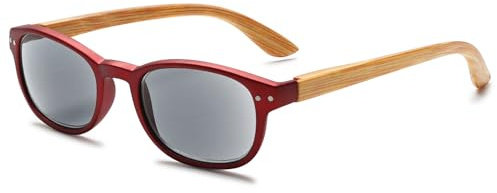 VEVESMUNDO Sonnenlesebrille Blaulichtfilter Holz Getönt Lesebrille Damen Herren Sehhilfe Holzsonnenbrillen mit sehstärke +1.0,+1.5,+2.0,+2.5,+3.0,+3.5,+4.0