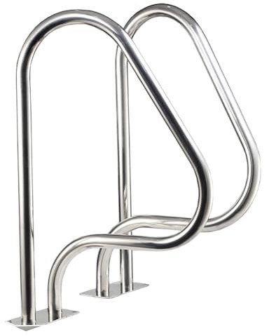 TT-YEC Rampes Automatiques De Piscine, Supports d'escalade De Piscine en Acier Inoxydable 304, Rampes De Sécurité De Piscine Antidérapantes Épaissies, Portantes 150 Kg