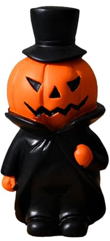Statuetta di zucca - Spettrale uomo di zucca decorazioni di Halloween - Decorazioni in resina Happy Halloween Figurine di zucca, statuetta di zucca di Halloween per casa infestata,