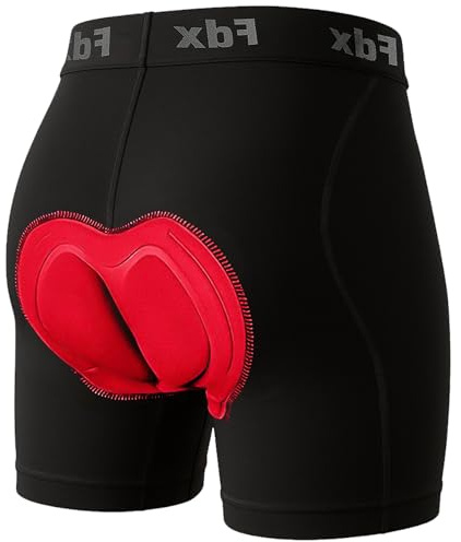 FDX Cycling Shorts Men 4D Pad MTB Liner Mountain Bike Underwear Black 3XL