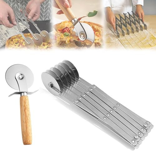3/4/5/7 Wheel Cutter Dough Divider Side Pasta Stainless Steel Roller Pastry Peeler Tool Adjustable Pizza