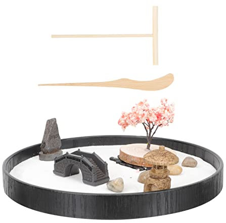 BESPORTBLE 1Satz Zen Sandtisch Dekoration Kreatives Mikrolandschafts Für Zuhause Japanischer Zen Garten Für Schreibtisch Stilvolle Wohnaccessoires Für Ihr Wohnzimmer