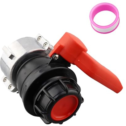 AOMIKITSTU IBC Adapter Kugelhahn 1 Stück, 80mm - 60 mm Absperrhahnventil, IBC Container Zubehör, Ersatzkugelhahn, Wassertank Zubehör für IBC-Regenwassertank