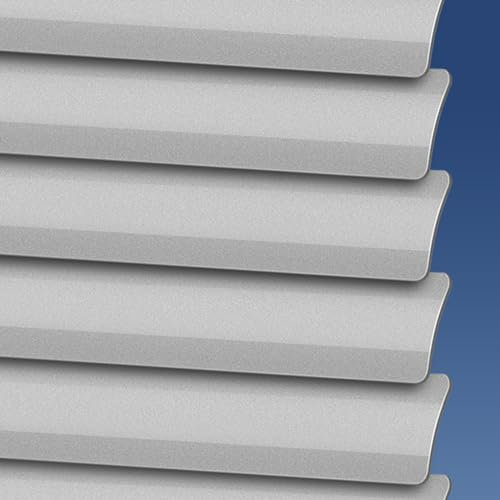 Brillante Grigio Argento Oscurante in Alluminio,Veneziana in Alluminio,Visibilità,Protezione dalla luce e ai Raggi Solari,Per privacy,Personalizzabile (40×200cm)