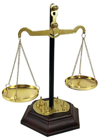 LfrXtra Escala Metal con Diseño Vintage Multifuncional Torres Joyería Y Organizador Cosmético para Decoraciones Hogares Y Oficina