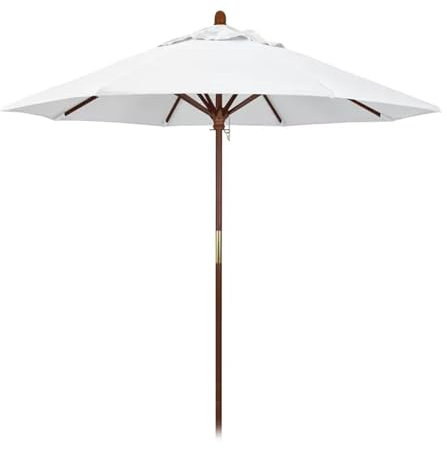 CCKUYT Ombrellone da Esterno in Legno da 9 Piedi, ombrellone da Tavolo da Mercato da 7 Piedi con 8 Stecche, Impermeabile, Protezione Solare 50+, ombrellone da Giardino Portatile per Balcone