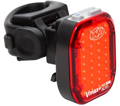 NiteRider Vmax+ 180 Alto Taillight Brake Sensing USB-C Rechargeable Lumen Bike Light Powerful Daylight Visible LED Rear Light for Road City Commuting Cycling Safety Water resistant, One Color