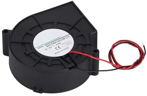 Irfora Soplador de Turbina para Barbacoa, Ventilador de Refrigeración con Doble Rodamiento de Bolas para Estación Base de Comunicación Interior y Exterior, DC12V 2,4 A, 100.000 Horas,