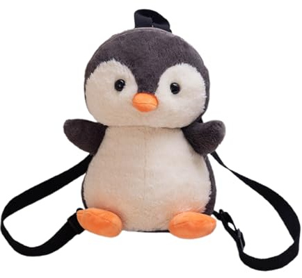 Générique Sac À Dos Pingouin Pour Filles – Sac À Dos Pingouin En Peluche, Porte- Décoratif En Forme D'animal, Lot De Coussins Moelleux, Design De Dessin Animé Adapté Aux | Avec Des Sangles Confort