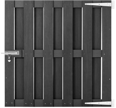Gartentür Eingangstor,Gartentor WPC 100 x 100 cm Grau für Terrasse Garten