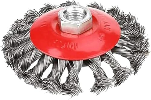 Profi UnkrautbüRste Rasentrimmer,Universal Wild Herb Brush 25,4mm Bohrung,DrahtbüRste Rasentrimmer, Unkraut Effektiv Entfernen(4 inch)