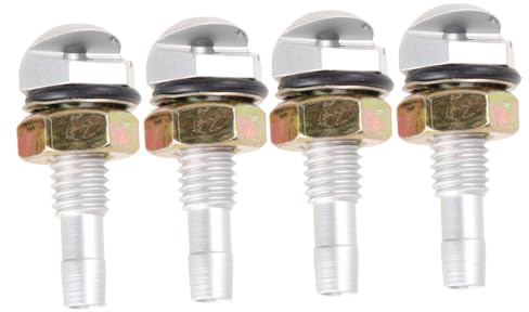 FELTECHELECTR Boquilla de Lavado a Presión para Limpiaparabrisas Delantero, Juego 2 Piezas Plateadas, Rociador Pulverizador de Spray para Coche, Compatible Sistemas de Lavado Automotor,
