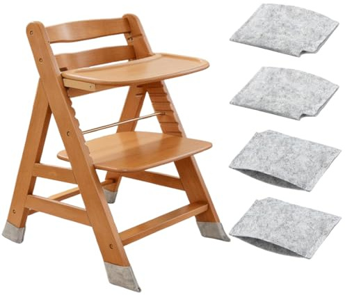 KRFWGUU 4 Stück Filzgleiter Set Für Hochstuhl Stühle, Stuhlbeinkappen Stuhlbeinschoner Bodenschoner Zubehör Kompatibel Mit Hauck Alpha, Beta, Roba Sit Up, Vermeiden Sie Kratzer &Geräusche