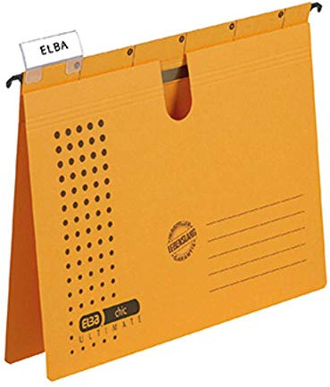 ELBA Hängehefter chic für A4, aus Karton, gelb, 5er Pack