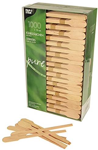 1000 varillas de madera de 13 cm con forma de paleta