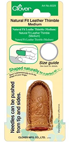 CLOVER Natural Fit Leather Thimble-Medium