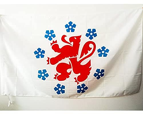 AZ FLAG Flagge Deutschsprachige Gemeinschaft 150x90 cm Hohlsaum | Für innen und außen DG Belgien dekorative Flagge Duitstalige Gemeenschap van België doppelte Nähte und verstärkte Kanten