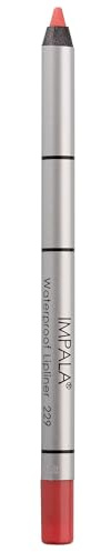 IMPALA | Creamy Waterproof Lip Pencil Matte Pink Coral Color 229 | Permanent Lip Liner | Waterproof Lip Pencil | Long-lasting Lip Liner | Volumizing Effect