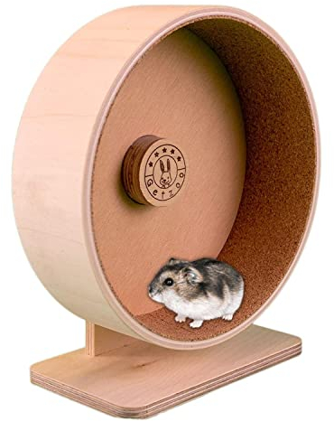 Getzoo Ø 21 cm Korklaufrad (Ø 19,4 cm Innen) mit austauschbare Korkeinlage I Vielseitiges Laufrad I Schonend für Pfoten I Flexibel einstellbar I Hohe Sicherheit | Geeignet für Zwerghamster