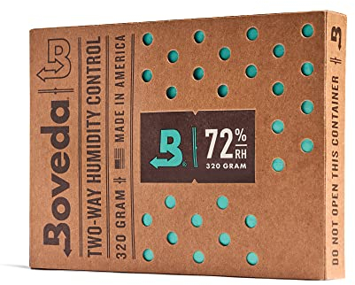 Boveda für Zigarren/Tabak | 2-Wege-Feuchtigkeitsregulierung mit 72% relativer Feuchtigkeit | Größe 320 für bis zu 100 Zigarren | patentierte Technologie für Zigarren-Humidore | 1 Stück