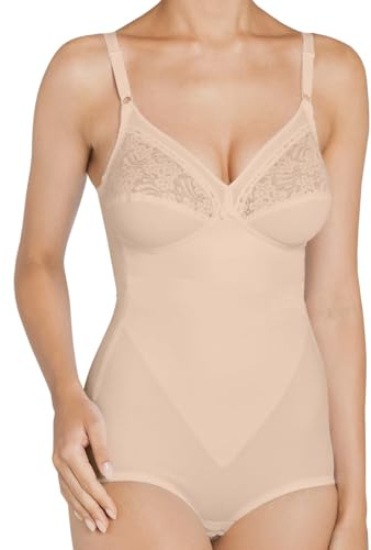 Triumph Damen Spitzen-Body Formfit BS X, ohne Bügel, ohne Polsterung, 90C, Skin