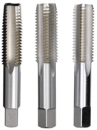 Drill America DWT Handgewindebohrer, Karbonstahl, (#0-80 bis 1-3/4 Zoll, m10 - m18, Konus, Stecker, unten und Set), Gewindebohrer, unbeschichtet, helles Finish, m14 x 2, 1