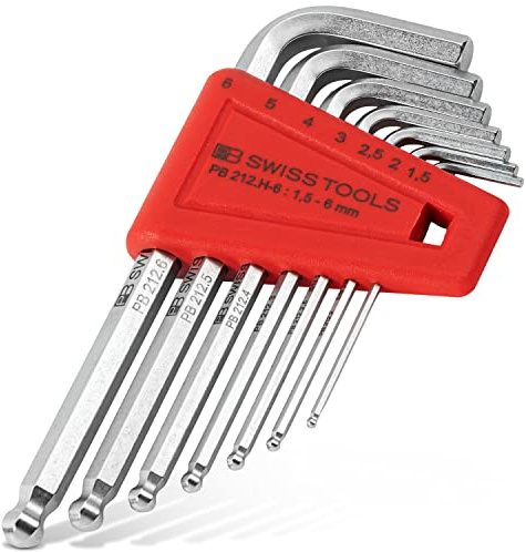 PB SWISS TOOLS Innensechskantschlüssel Set 1,5-6 mm, 212.H-6 CN