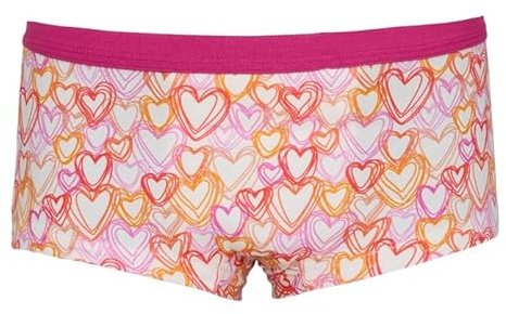 DRY & COOL Culotte pour filles pour incontinence diurne | Sous-vêtement lavable | Slip de protection avec coussinets absorbants pour les fuites légères I Confort discret I Couleur: Cœurs