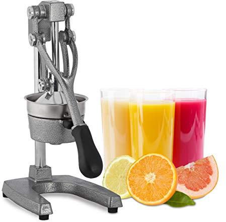 relaxdays Spremiagrumi Manuale, XL, Spremi Arance, Limone, Agrumi, Pompelmo, Pressa, Professionale, Gastronomia, Argento, Acciaio Inox, 1 pz