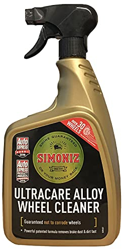Simoniz Ultracare Car Alloy Wheel Cleaner Guaranteed Not To Corrode Wheels 1 Litre Bottle Cleans Over 30 Wheels Removes Brake Dust and Dirt Fast with Powerful Patented Formula