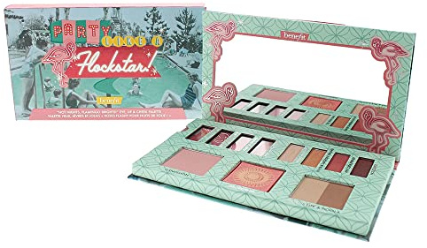 Benefit Party Like A Flockstar!Hot Nights, Flamingo Brights! Eye, Lip & Cheek Palette 1 Count (Pack of 1),multicolour