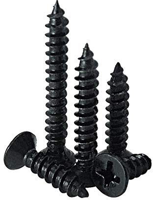 KA schwarze selbstschneidende Miniatur-Senkkopfschrauben, Flachkopfkreuz M3M3.5M4 * 5x6x7x8x10x12x14x16x18-M4 * 20 (100 Stück)